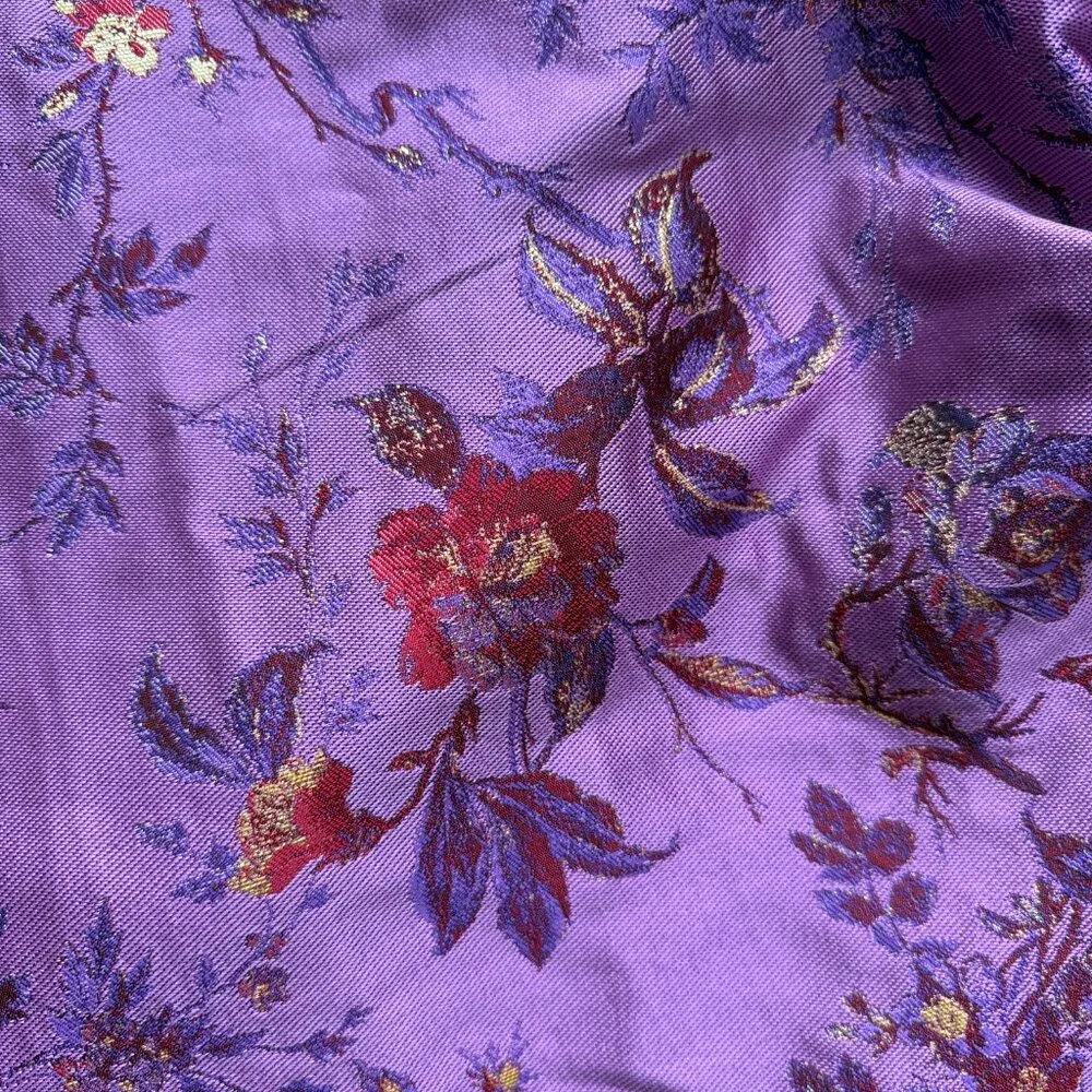 Urban Outfitters purple tapestry mini dress medium glam sparkly floral cocktail - Picture 3 of 10